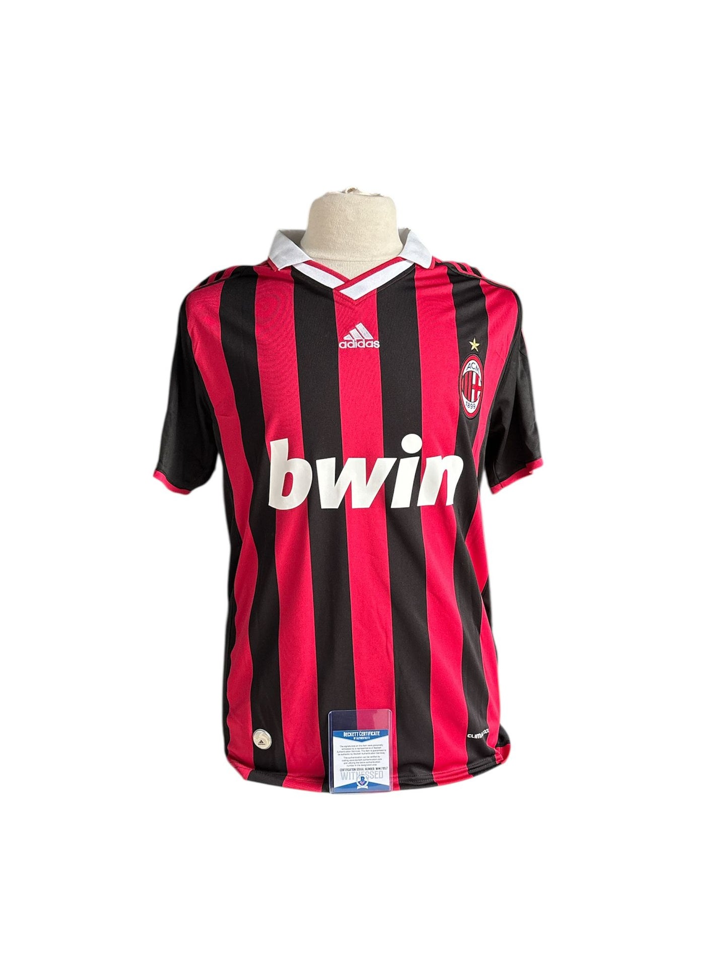Ronaldinho gesigneerd AC Milan 2009-2010 shirt met certificaat