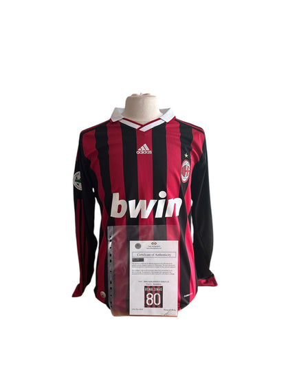 Gesigneerd Ronaldinho AC Milan 2009-2010 shirt met echtheidscertificaat