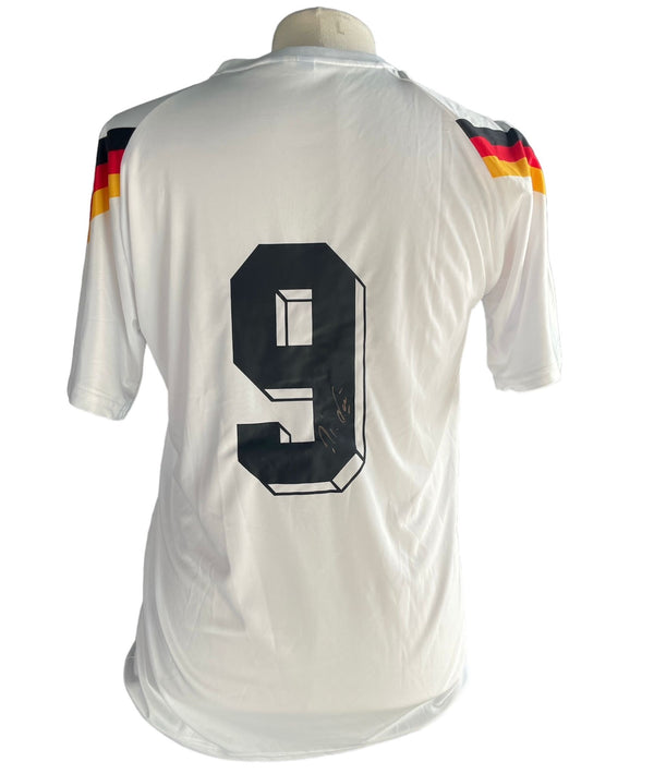 Gesigneerd Rudi Völler Duitsland 1990 shirt met echtheidscertificaat
