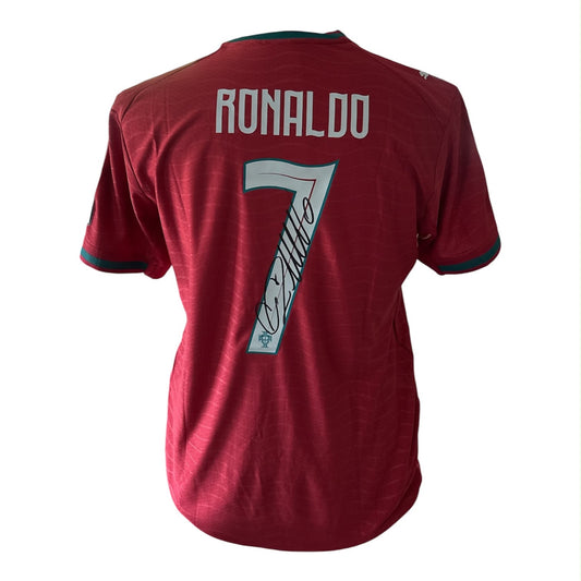 Cristiano Ronaldo gesigneerd Portugal WK 2026 thuisshirt met certificaat