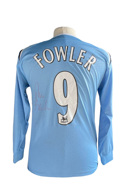 Gesigneerd Robbie Fowler Manchester City 2003-2004 shirt met echtheidscertificaat