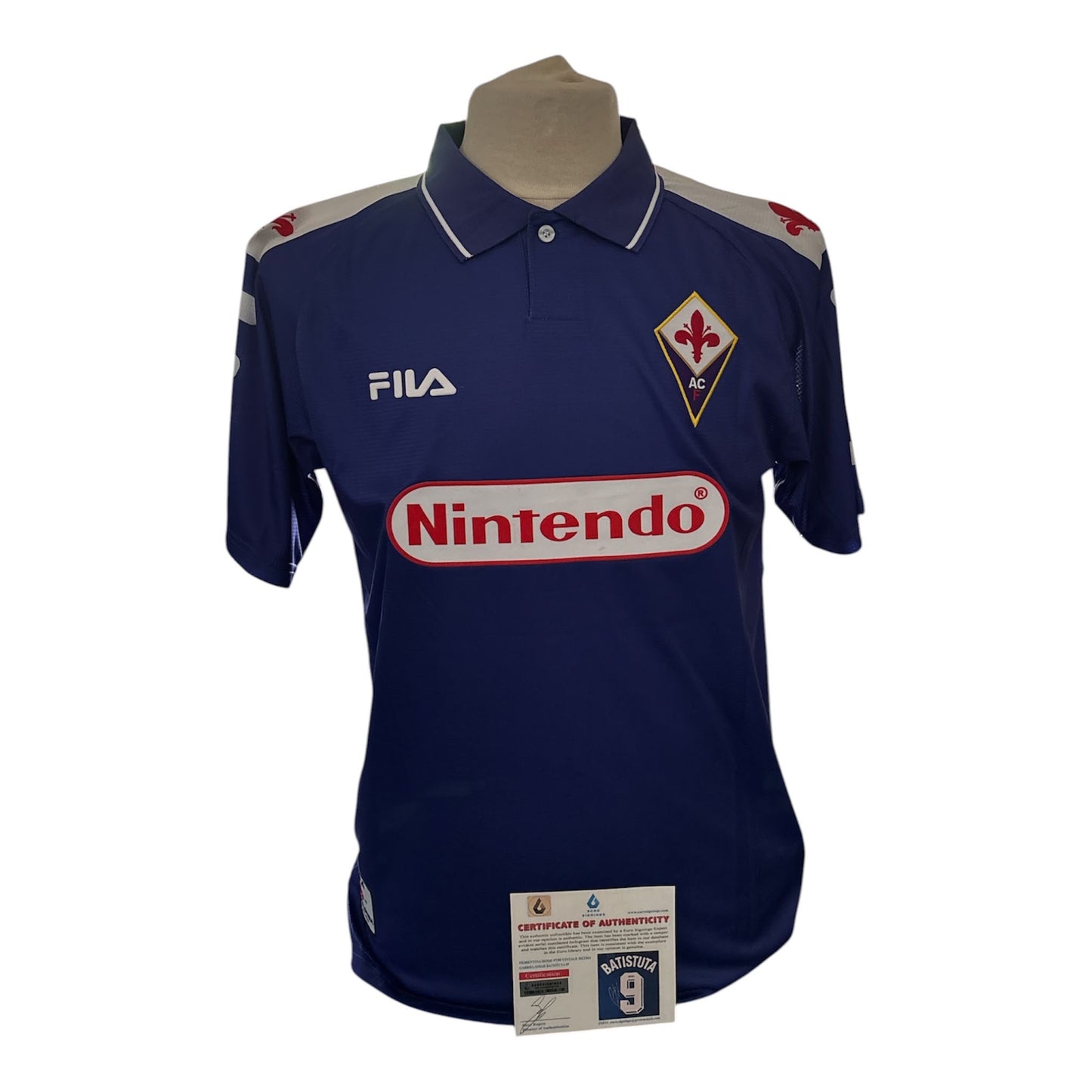 Gabriel Batistuta gesigneerd Fiorentina 1997-1998 shirt met certificaat