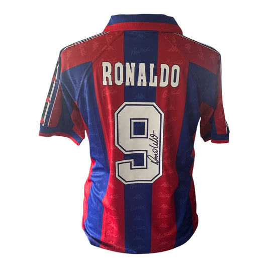 Ronaldo Nazário gesigneerd FC Barcelona 1996-1997 shirt met certificaat