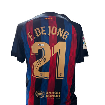 Frenkie de Jong gesigneerd FC Barcelona 2022-2023 shirt met echtheidscertificaat