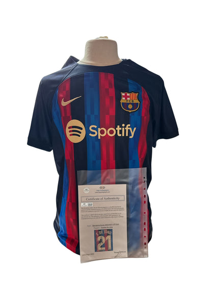 Frenkie de Jong gesigneerd FC Barcelona 2022-2023 shirt met echtheidscertificaat