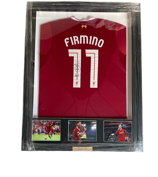 Gesigneerd en ingelijst Roberto Firmino Liverpool 2018-2019 shirt met certificaat