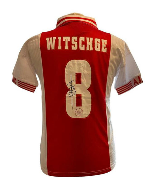 Richard Witschge gesigneerd Ajax 1997-1998 thuisshirt met foto- en videobewijs