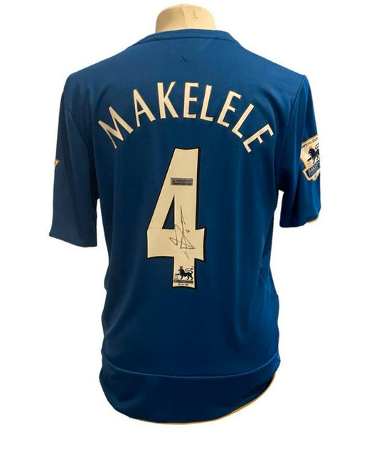 Claude Makélélé gesigneerd Chelsea 2005-2006 shirt met echtheidscertificaat