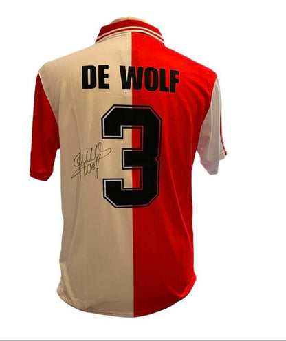 John de Wolf gesigneerd Feyenoord 1994-1995 shirt met foto- en videobewijs