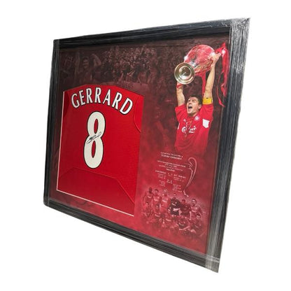 Gesigneerd en ingelijst Steven Gerrard Liverpool 2004-2005 shirt met echtheidscertificaat