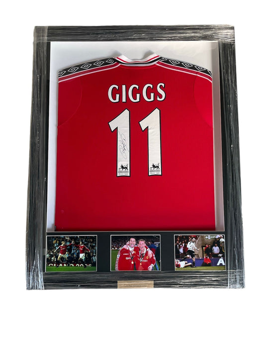 Gesigneerd en ingelijst Ryan Giggs Manchester United 1998-1999 met certificaat