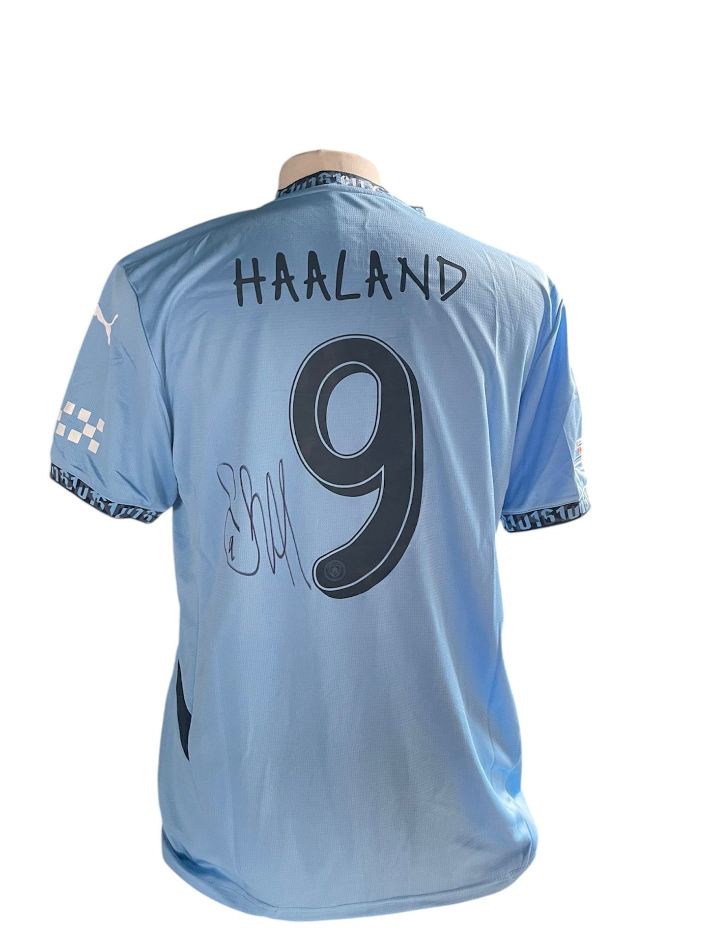 Erling Haaland gesigneerd Manchester City 2024-2025 shirt met certificaat