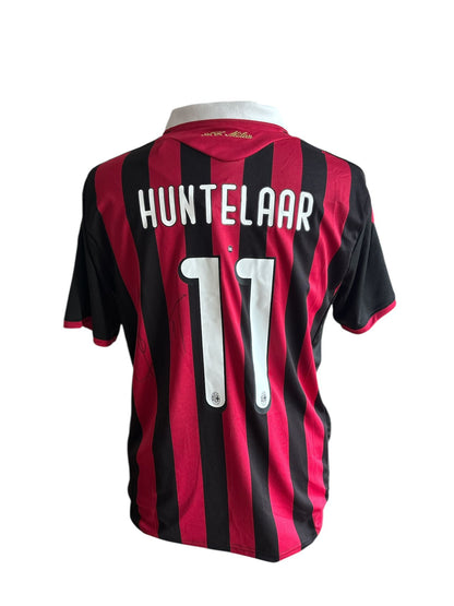 Klaas-Jan Huntelaar gesigneerd AC Milan 2009-2010 shirt met fotobewijs