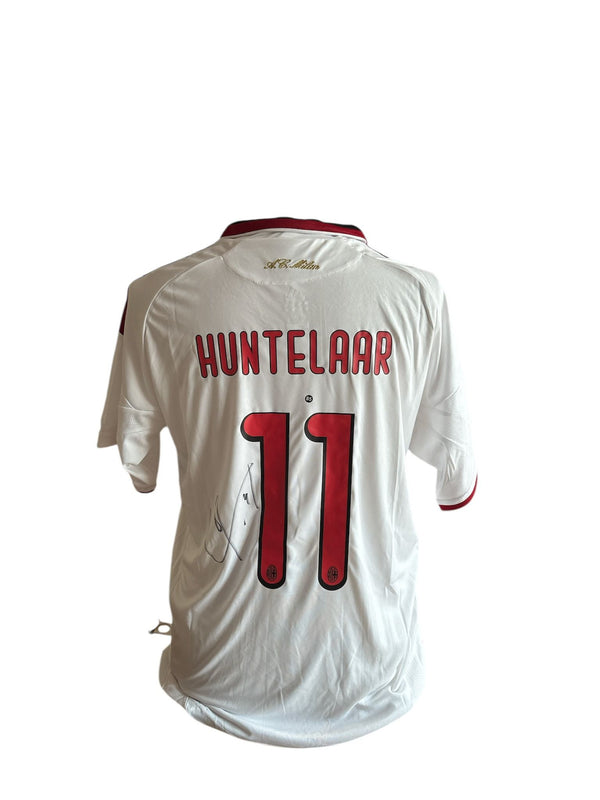 Klaas-Jan Huntelaar gesigneerd AC Milan 2009-2010 uitshirt met fotobewijs