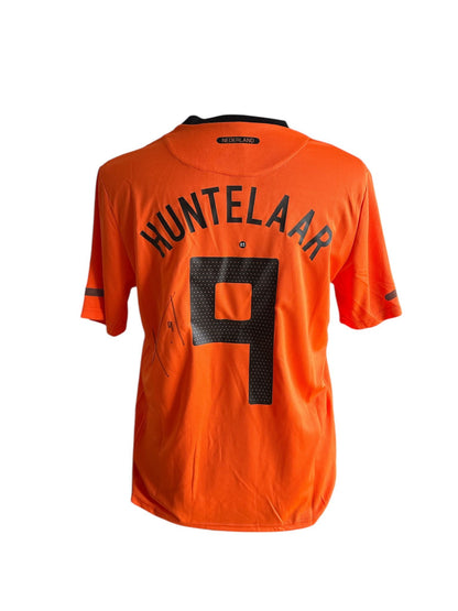 Klaas-Jan Huntelaar gesigneerd Nederland 2010 shirt met fotobewijs