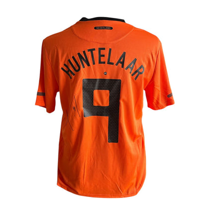 Klaas-Jan Huntelaar gesigneerd Nederland 2010 shirt met fotobewijs