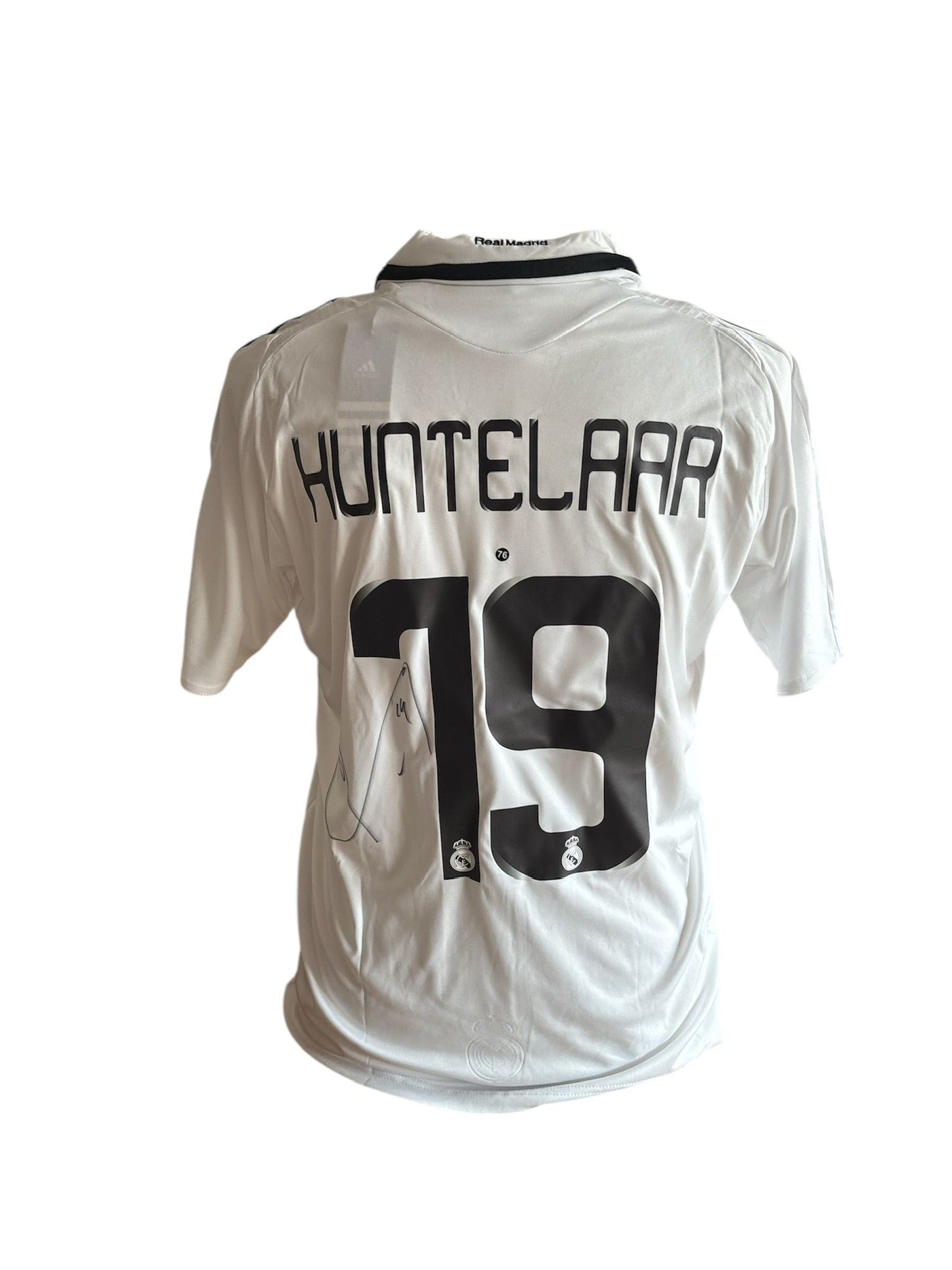 Klaas-Jan Huntelaar gesigneerd Real Madrid 2008-2009 shirt met fotobewijs