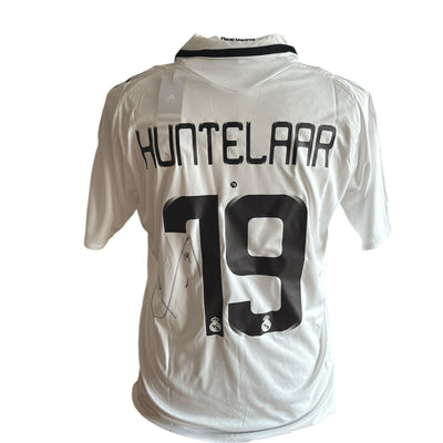 Klaas-Jan Huntelaar gesigneerd Real Madrid 2008-2009 shirt met fotobewijs