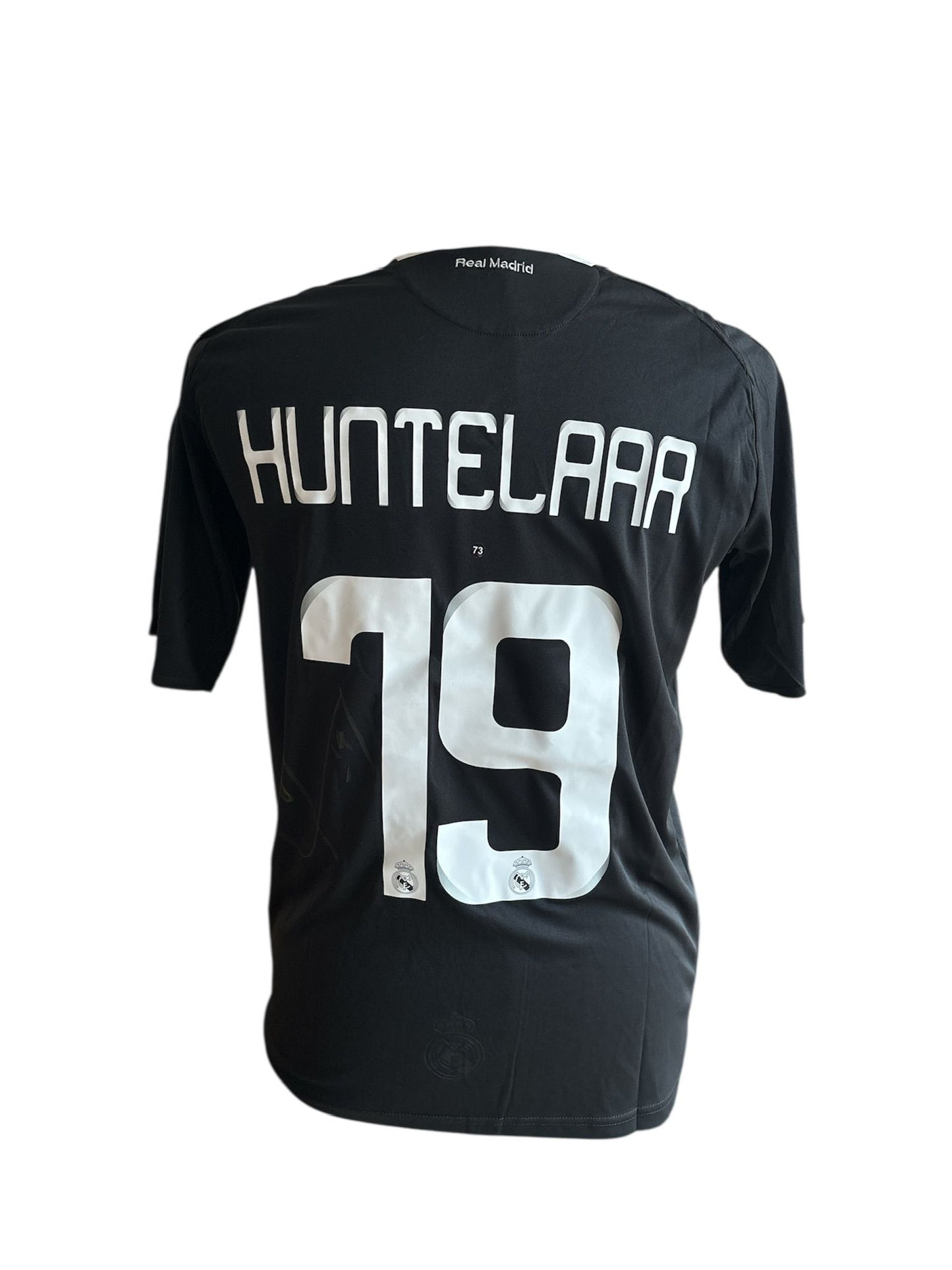 Klaas-Jan Huntelaar gesigneerd Real Madrid 2008-2009 uitshirt met fotobewijs
