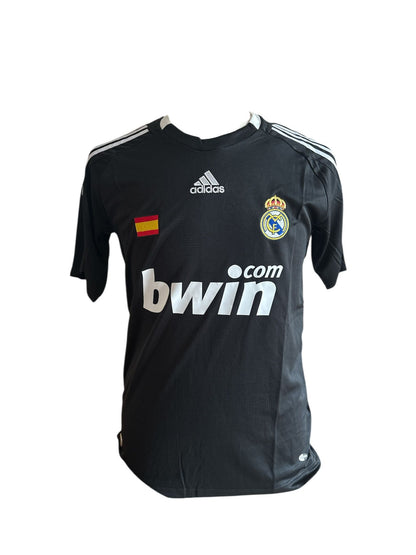 Klaas-Jan Huntelaar gesigneerd Real Madrid 2008-2009 uitshirt met fotobewijs