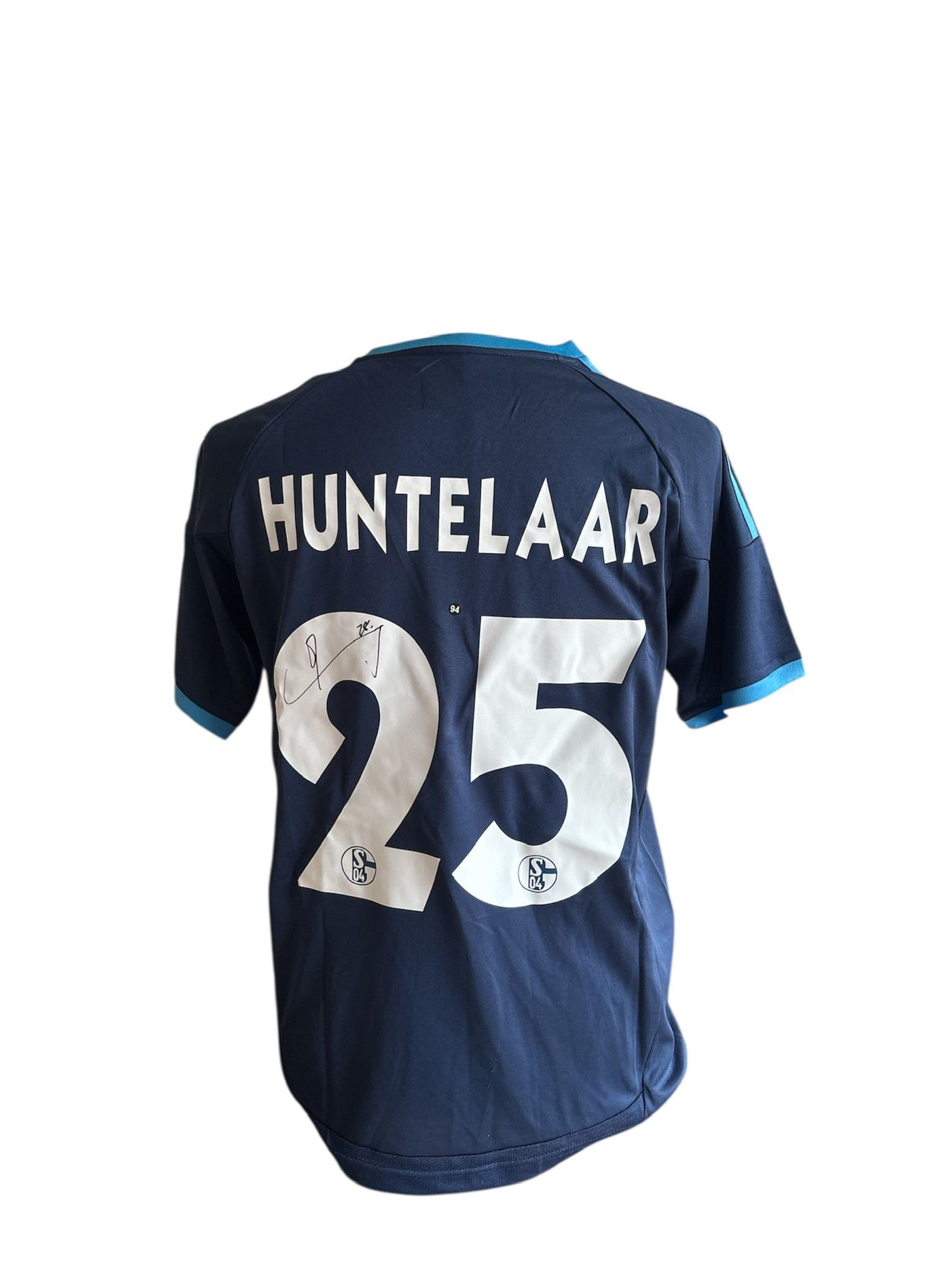 Klaas-Jan Huntelaar gesigneerd Schalke 04 2010-2011 uitshirt met fotobewijs