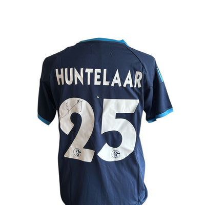 Klaas-Jan Huntelaar gesigneerd Schalke 04 2010-2011 uitshirt met fotobewijs