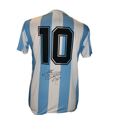 Diego Maradona gesigneerd Argentinië 1986 shirt met certificaat