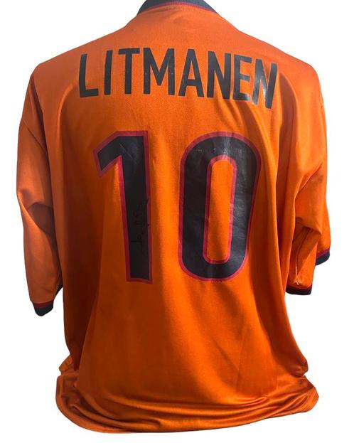 Jari Litmanen gesigneerd FC Barcelona uitshirt 98/99
