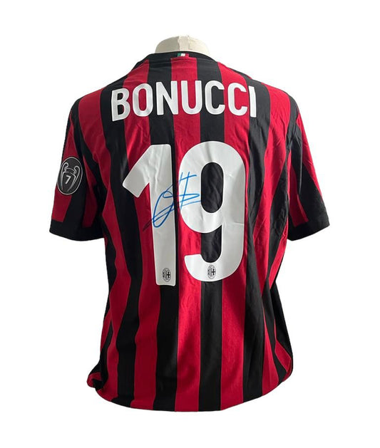 Leonardo Bonucci gesigneerd AC Milan 17/18 Champions League shirt met certificaat