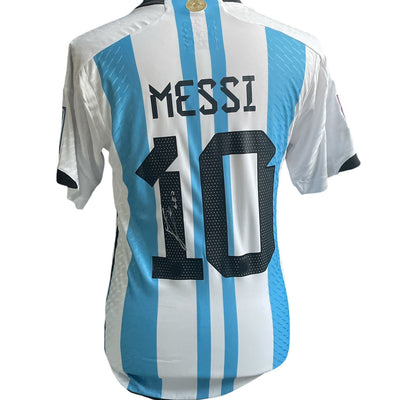 Lionel Messi gesigneerd Argentinië WK 2022 shirt | WK 2026 finale