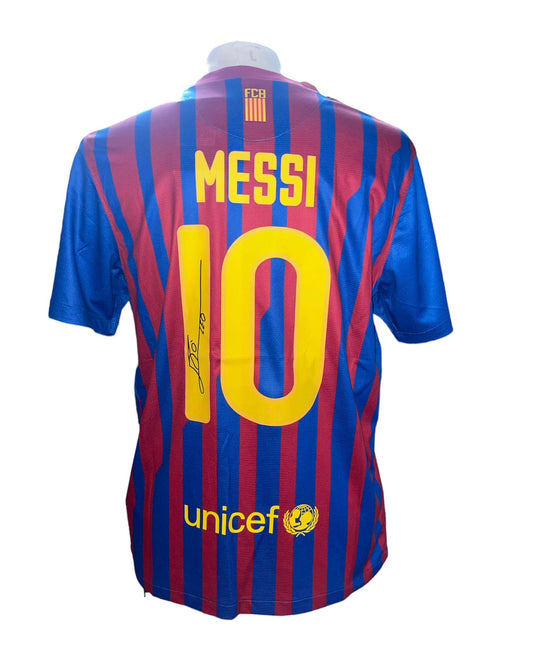 Lionel Messi gesigneerd FC Barcelona 2011-2012 shirt met certificaat