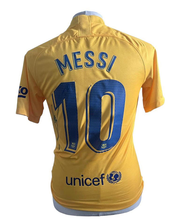 Lionel Messi gesigneerd FC Barcelona 19/20 uitshirt met certificaat