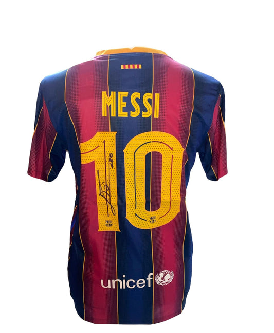 Lionel Messi gesigneerd FC Barcelona 2020/2021 shirt met certificaat