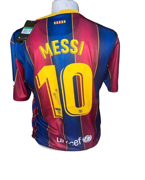 Lionel Messi gesigneerd Barcelona 2020-2021 shirt met certificaat