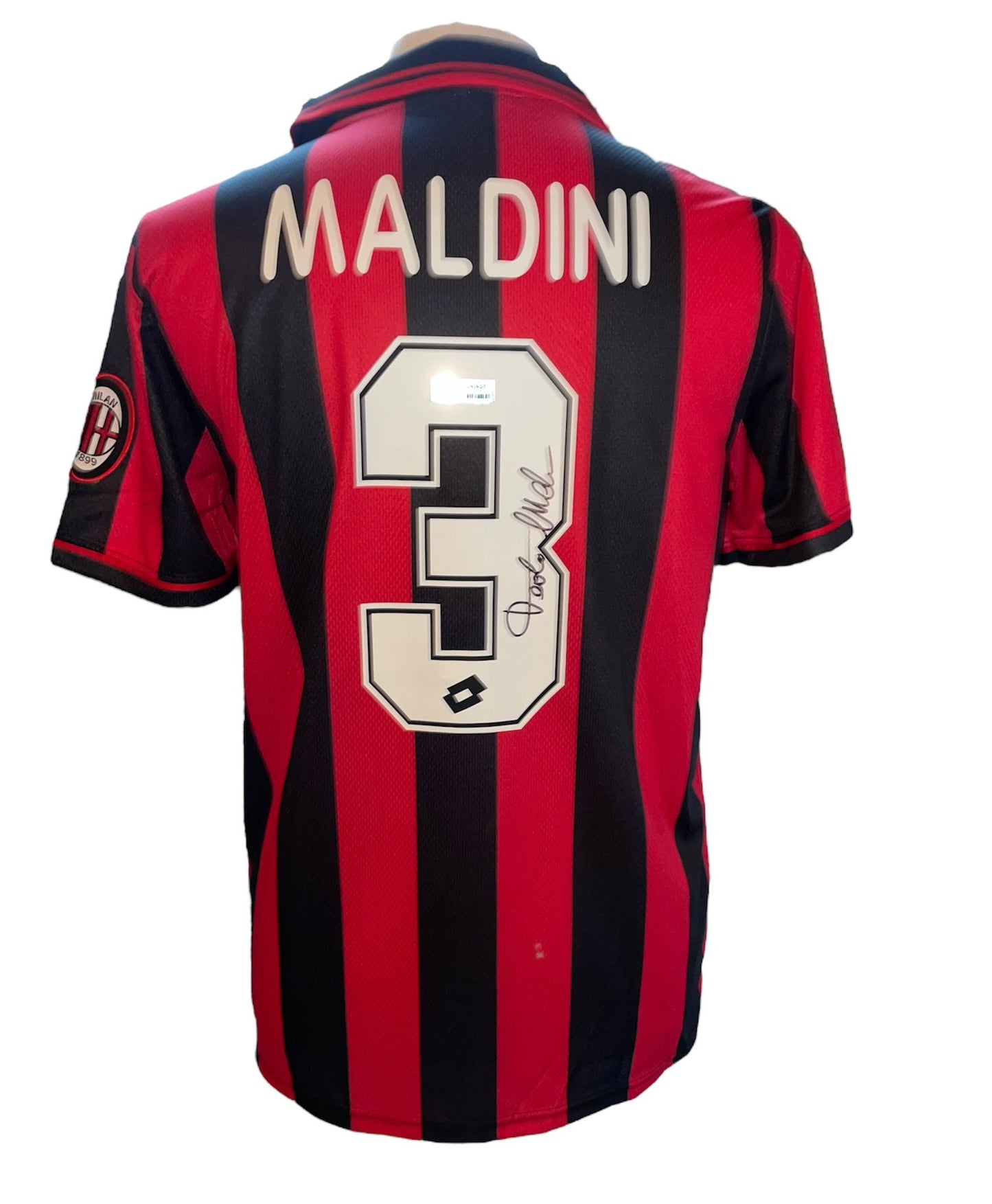 Paolo Maldini gesigneerd AC Milan 1995-1996 shirt met certificaat
