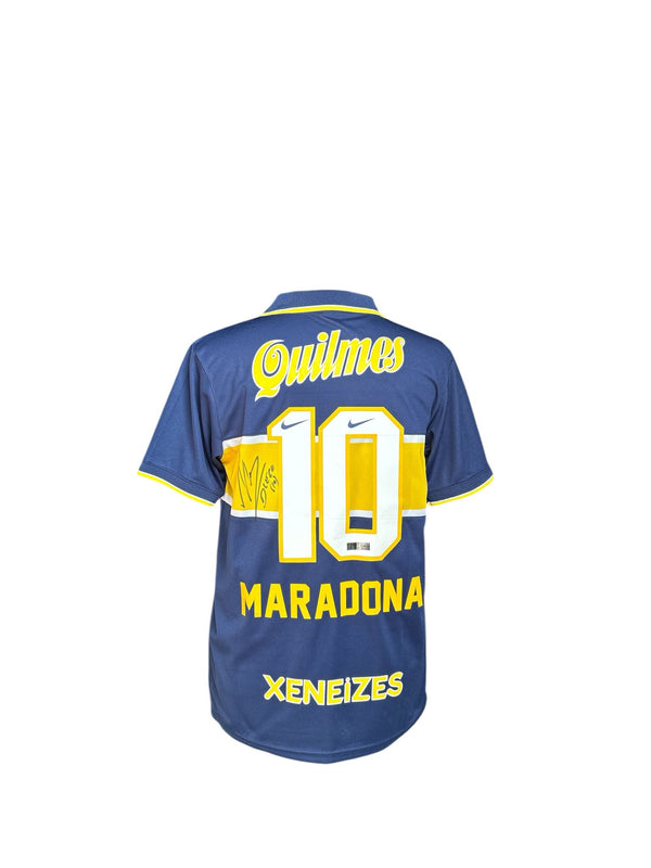 Diego Maradona gesigneerd Boca Juniors 1997-1998 shirt met echtheidscertificaat