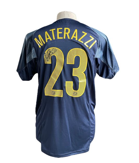 Marco Materazzi gesigneerd Inter Milan 2004-2005 shirt met certificaat & fotobewijs