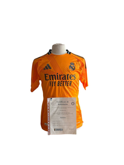 Kylian Mbappé gesigneerd Real Madrid 2024-2025 uitshirt met echtheidscertificaat
