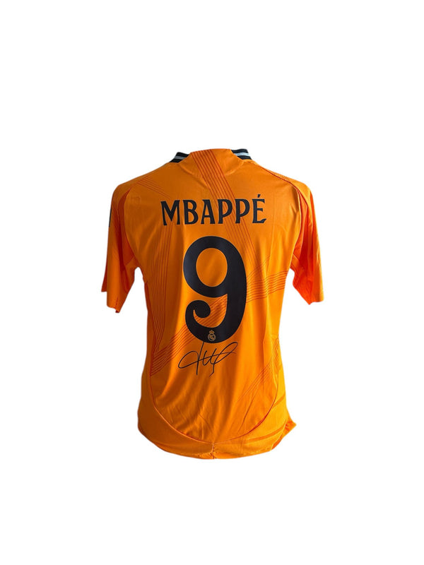 Kylian Mbappé gesigneerd Real Madrid 2024-2025 uitshirt met echtheidscertificaat