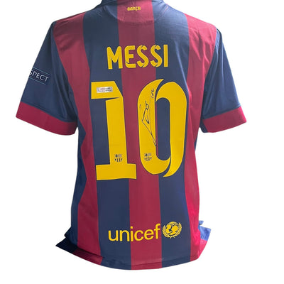 Lionel Messi gesigneerd FC Barcelona 2014-2015 shirt met certificaat