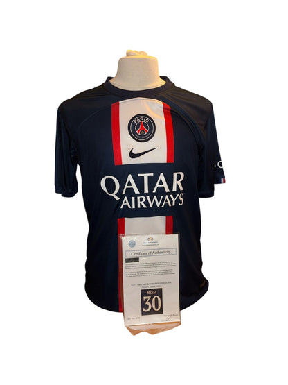Lionel Messi signed Paris Saint Germain 2022-2023 shirt with certificate of authenticity