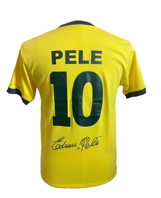 Pelé gesigneerd Brazilië 1970 shirt met certificaat