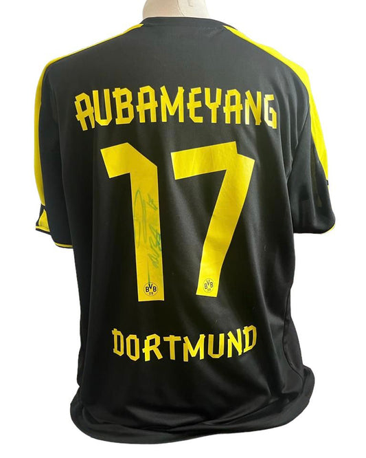 Pierre-Emerick Aubameyang gesigneerd Borussia Dortmund 13/14 uitshirt