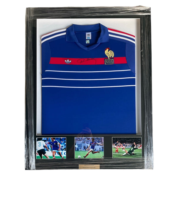 Gesigneerd en ingelijst Michel Platini Frankrijk 1984 shirt met certificaat
