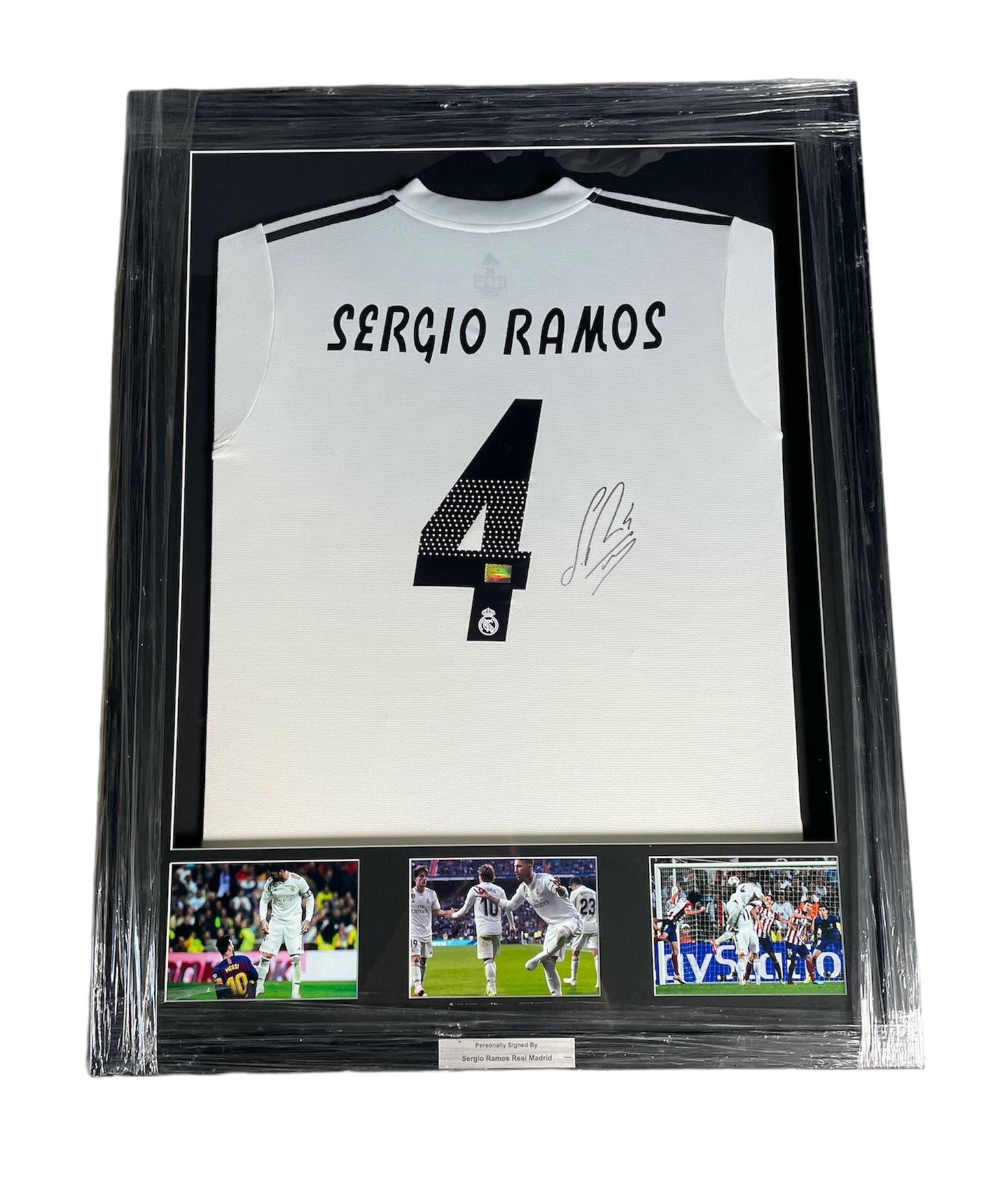 Gesigneerd en ingelijst Sergio Ramos Real Madrid 2018-2019 shirt met certidicaat