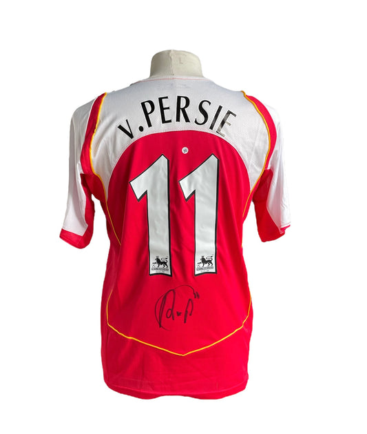 Robin van Persie gesigneerd Arsenal 2004-2005 shirt met fotobewijs