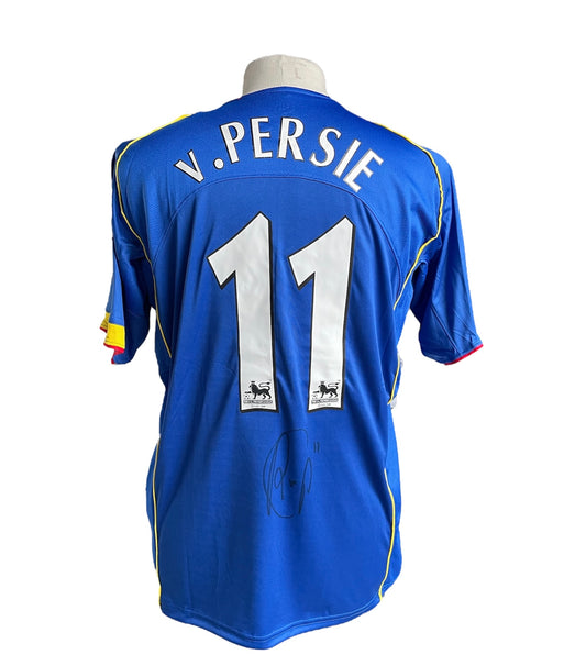 Robin van Persie gesigneerd Arsenal 2004-2005 uitshirt met fotobewijs