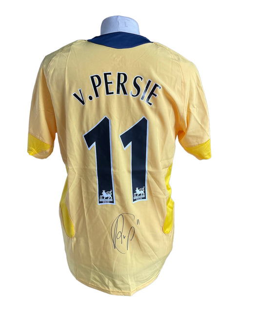 Robin van Persie gesigneerd Arsenal 2005-2006 uitshirt met fotobewijs