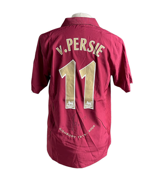 Robin van Persie gesigneerd Arsenal 2005-2006 shirt met fotobewijs