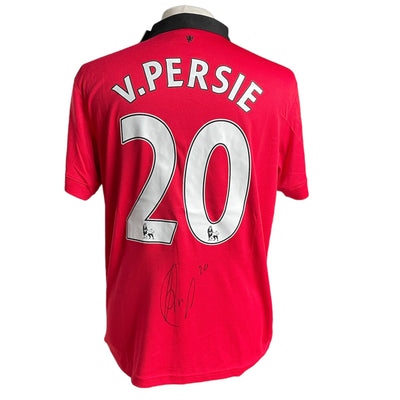 Robin van Persie gesigneerd Manchester United 2013-2014 shirt met fotobewijs